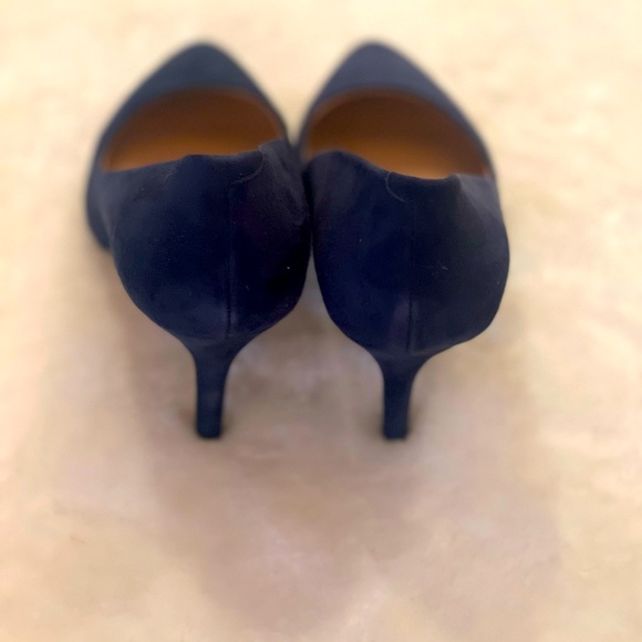 INC International concepts navy blue 3” suede pumps - Picture 2 of 5